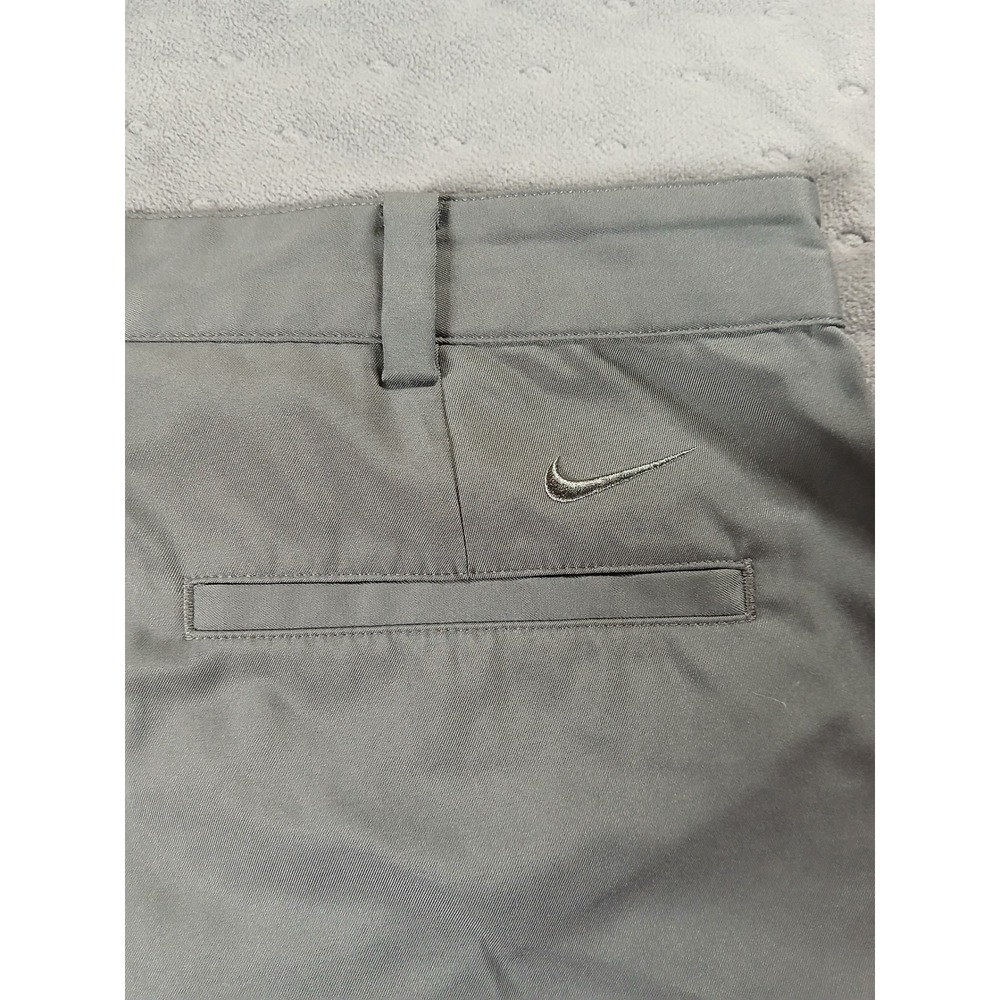 Nike Golf Dri-FIT Shorts Mens 34 Gray Flat Front Performance Golfing Activewear - Picture 4 of 5